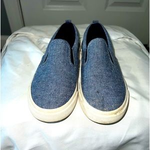 Kids Vans slip on shoes size 13, denim colored